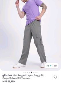 baggy grey cargo unisex ...