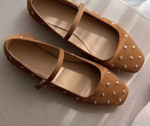 Cute Brown Mary Jane Flats