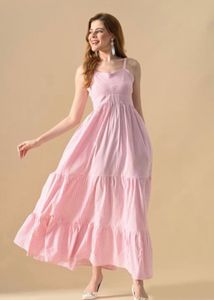 Pink Striped Maxi Dress