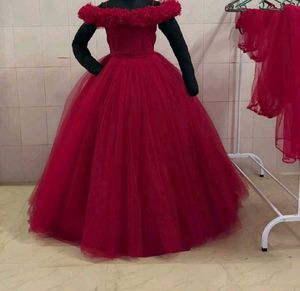 Elegant Maroon Party Gown