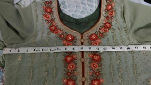 Beautifully Embellished Teal Kurta Set