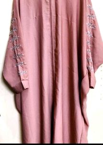 Embroidered Abaya - Pink