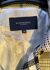 Burberry Plaid Double-Breasted Coat