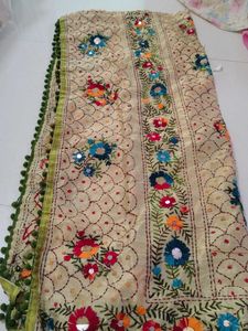 Embroidered Mirror Work Dupatta