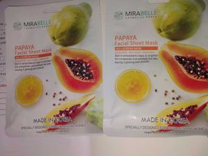 Mirabelle Papaya Facial Sheet Masks combo