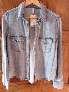 H&amp;M Light Wash Denim Shirt