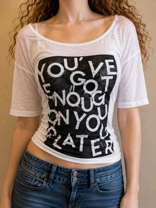 white graphic tshirt