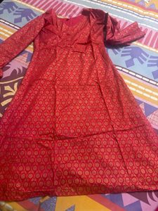 Vibrant Red Ethnic Kurta Set