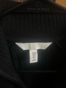 Black Zip Up Cardigan Jacket