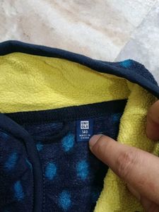 Uniqlo Cozy Geometric Print Fleece Jacket