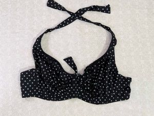 Black Polka Dot Bikini Top