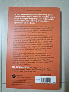 The Subtle Art of Not Giving A F*ck Book