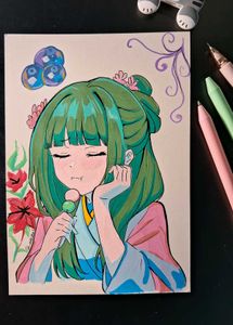 original MaoMao acrylic artwork