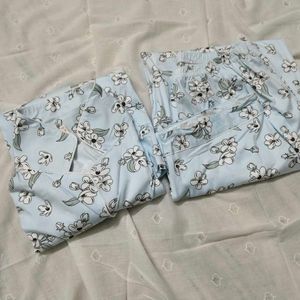 Blue Floral Print Kurta