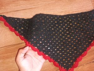 Black Red Crochet Hairbandana