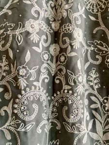 Elegant Grey Embroidered Kurta Set