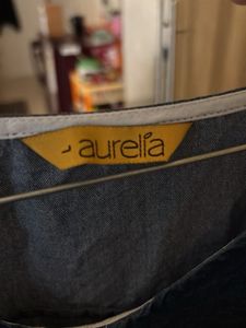 Embroidered Denim Kurta