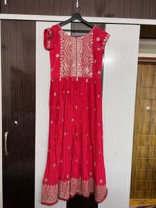 Stunning Red Embellished Ethnic palazzo