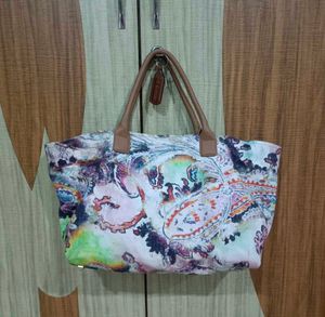 Colorful Paisley Print Tote Bag