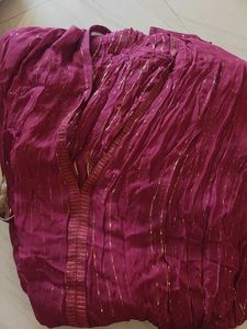 Embellished Maroon Kurta Set