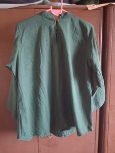 Green Long Sleeve Casual Top