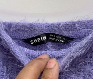 Shein Cozy Purple Fuzzy Camisole Top