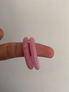 resin art hoop earrings