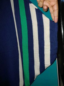 Striped Navy Blue Tunic Top oversized
