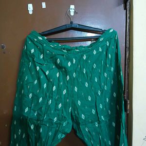 Green Printed Kurta with pant