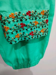 Print + Embroidery Kurta Set