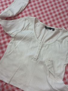 Ribbed Long Sleeve Button Up Top