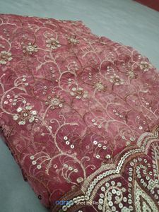 Baby Pink Saree No Blouse /No Return /No Refund