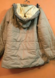 SALE:BEIGE WINTER PUFFER JACKET
