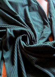 Ribbed Turtleneck Long Sleeve Dress