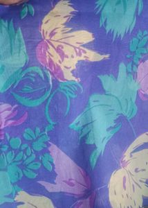 Vibrant Floral Print Saree