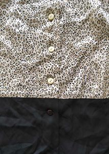 Chic Leopard Print Button-Up Shirt