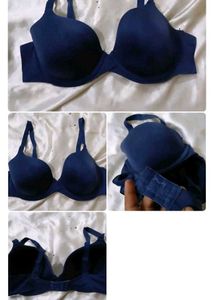 Black Lace Bra with Pink Polka Dots