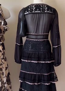 Black Lace Detailed Dress