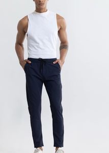 Snitch Men Navy Blue Slim Fit Trousers