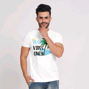 Beach Vibes Graphic Tee, M Size
