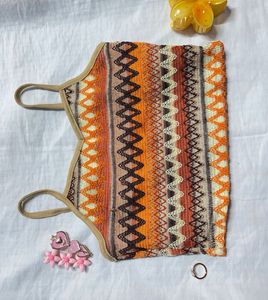 Boho Print Knit Cami Top