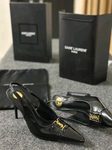 YSL Saint Laurent Tan Leather Heels