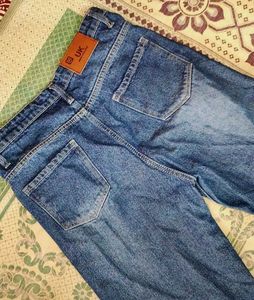 Blue Wash Straight Leg Jeans