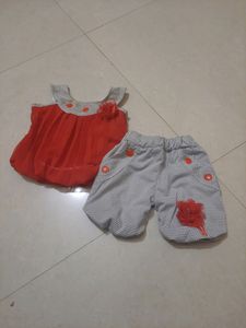 Baby Girl Top And Bottom Set