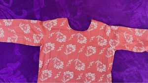 Elegant Pink Floral Kurta Set
