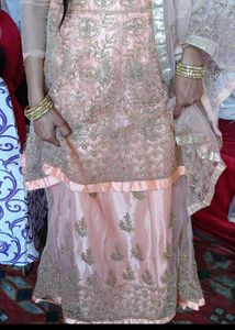 Peach &amp; Gold Party Dress