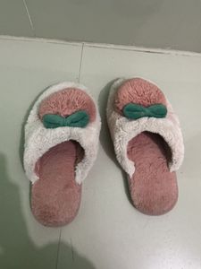 Cute Pink Bow Slippers