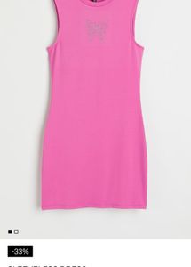 Pink Rhinestone Butterfly Dress