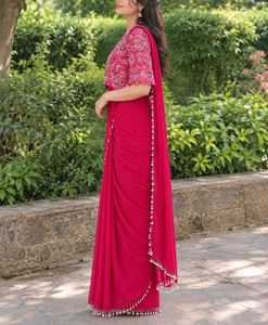 New Designer  ready to Wear Saree with Jacket blou