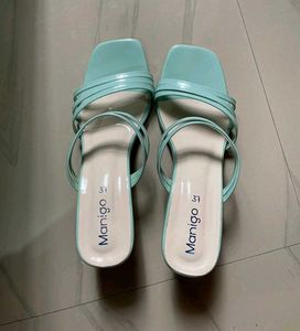 Stylish Mint Green Heeled Sandals